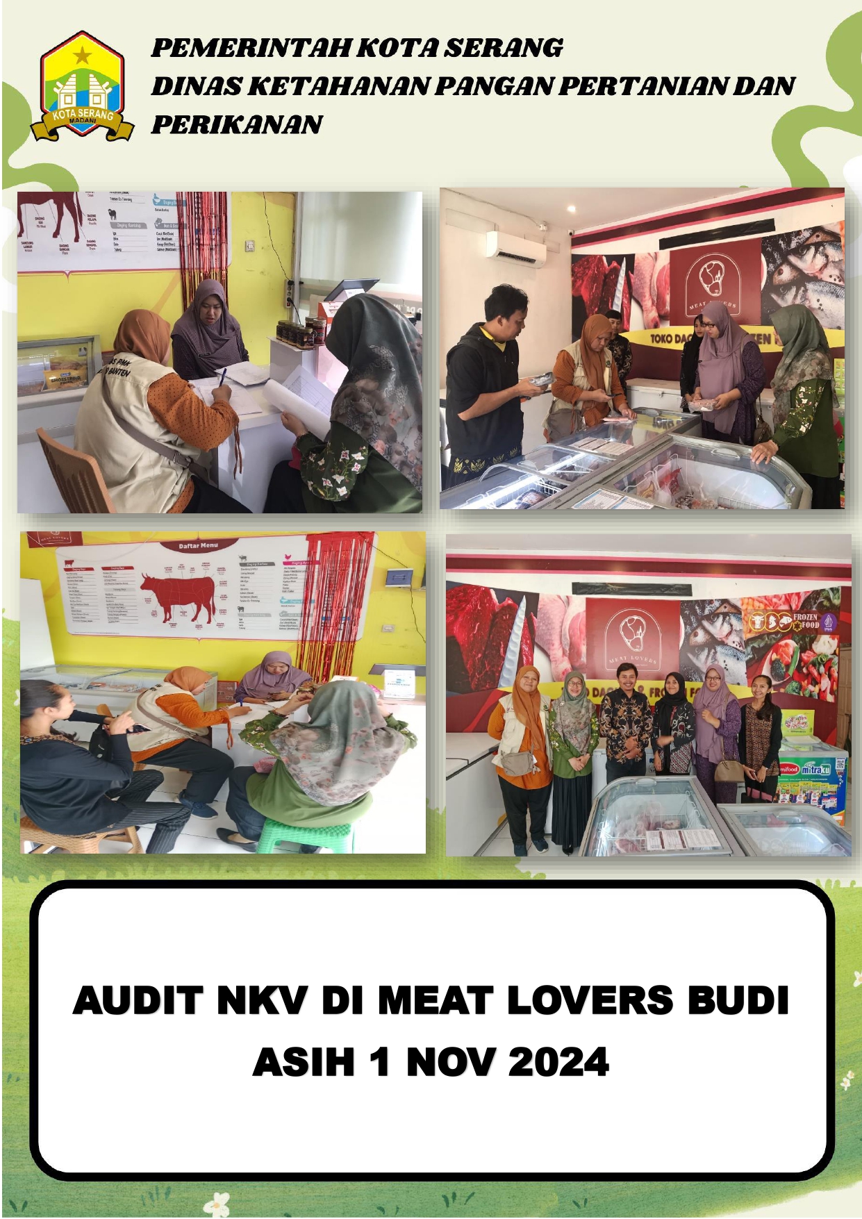 Audit NKV di Meat Lovers Budi Asih oleh Dinas Ketahanan Pangan, Pertanian, dan Perikanan Kota Serang