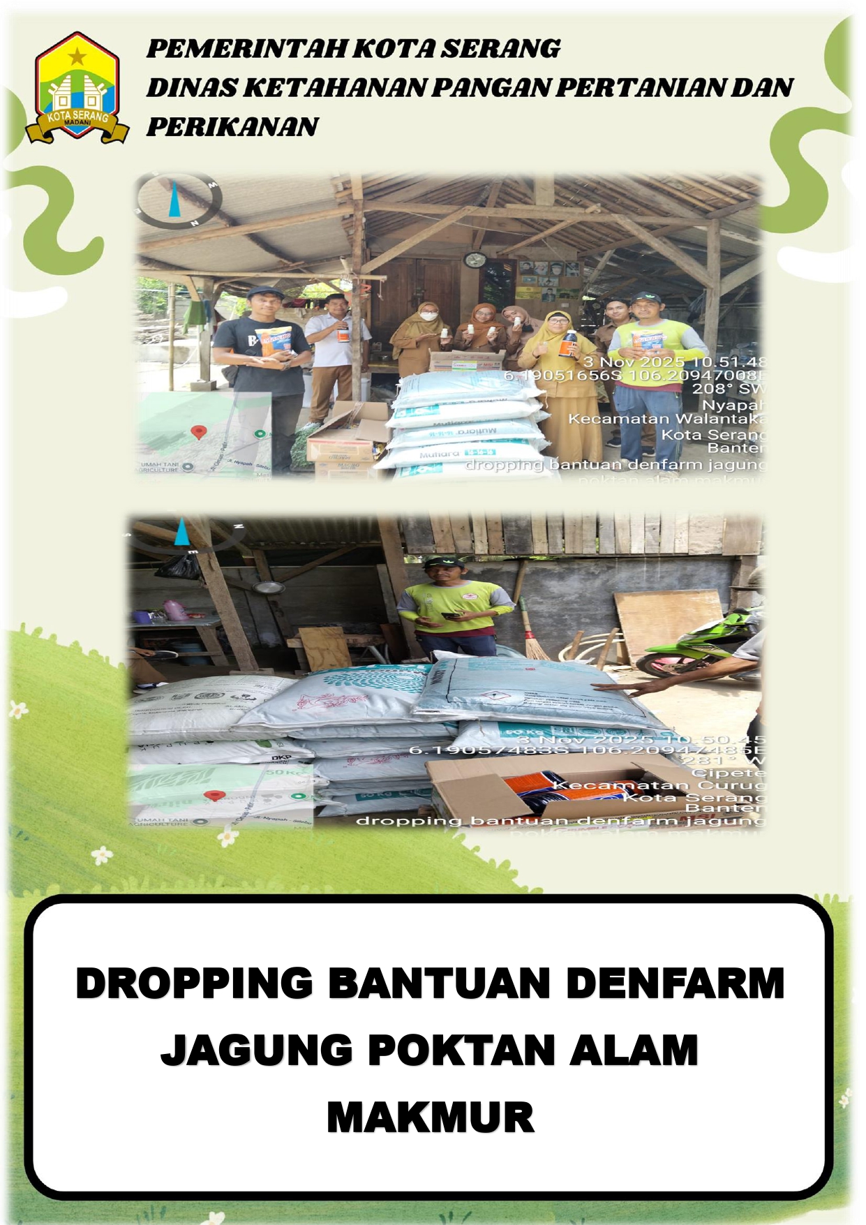 Dropping Bantuan Demfarm Jagung untuk Poktan Alam Makmur