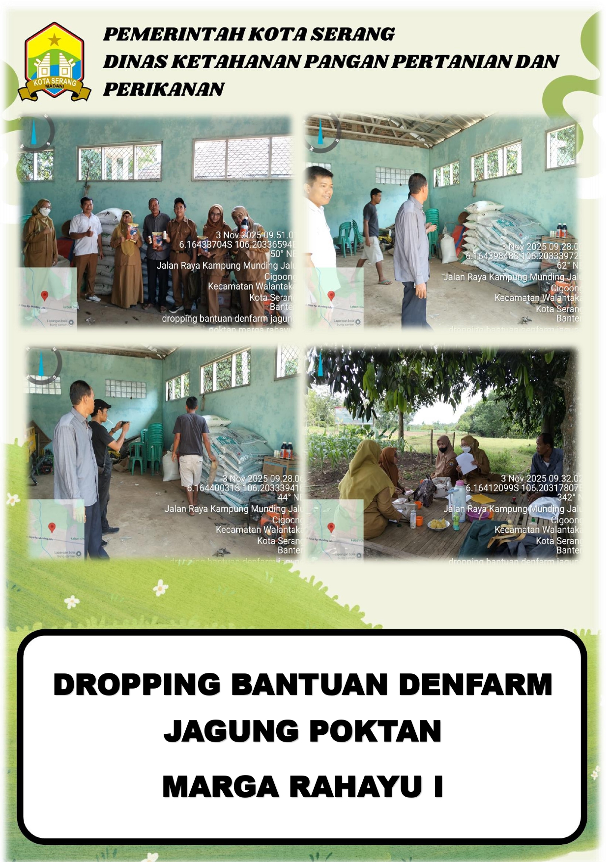 Dropping Bantuan Demfarm Jagung Poktan Marga Rahayu I
