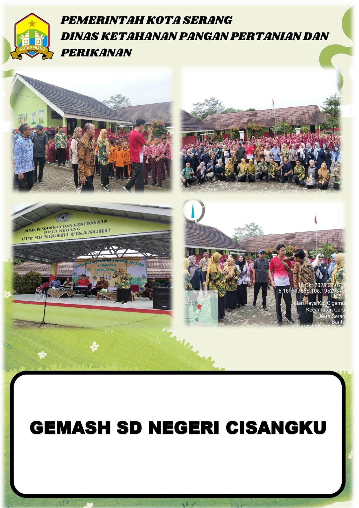 Gerakan Menanam Sayur (GEMASH) di SD Negeri Cisangku, Bidang Pertanian DKP3 Kota Serang Dorong Edukasi Pangan Sejak Dini