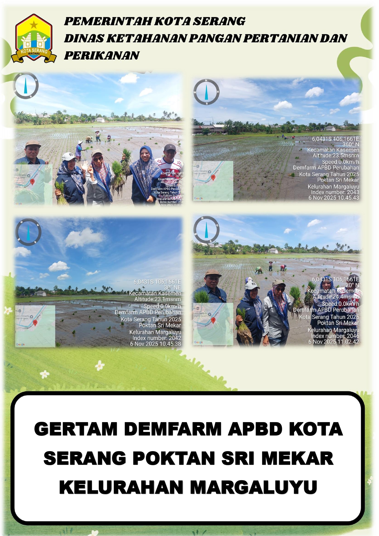 GERTAM DEMFARM APBD KOTA SERANG POKTAN SRI MEKAR KELURAHAN MARGALUYU