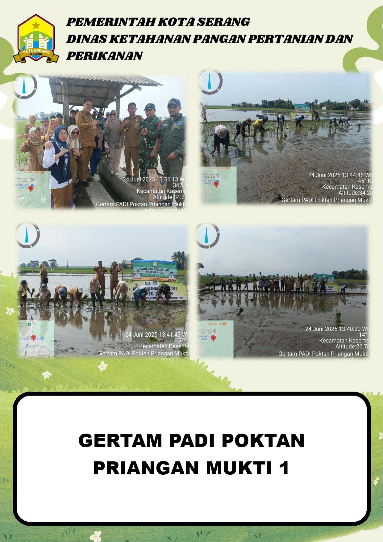 GERTAM Padi Poktan Priangan Mukti 1: Upaya Percepatan Tanam dan Dukung Swasembada Pangan