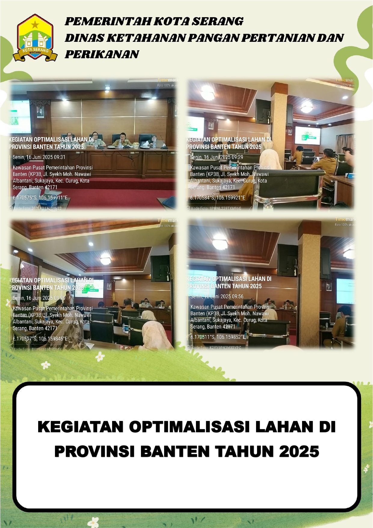 Kegiatan Optimalisasi Lahan di Provinsi Banten Tahun 2025: DKP3 Kota Serang Dukung Peningkatan Produksi Pertanian