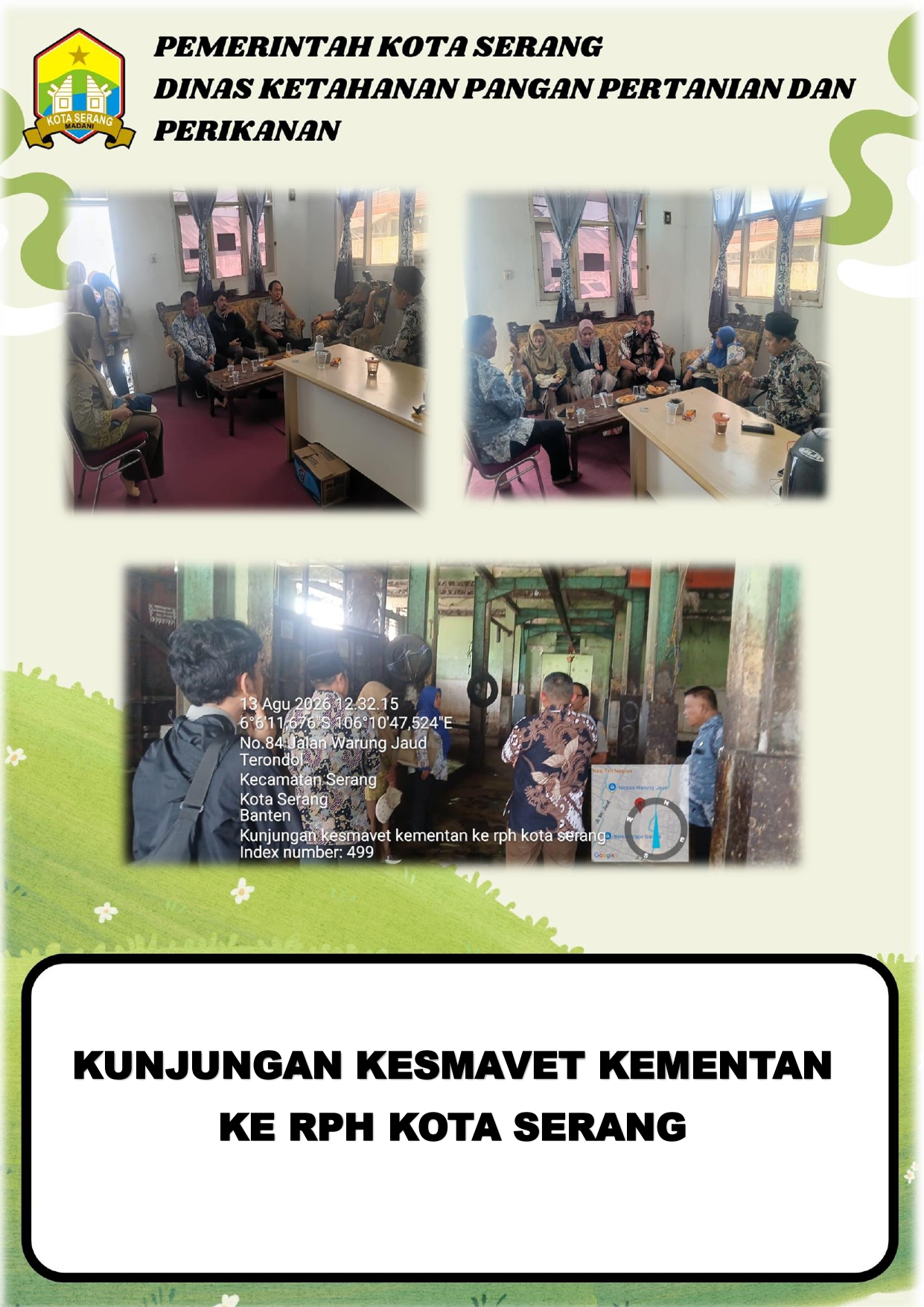 KUNJUNGAN KESMAVET KEMENTAN KE RPH KOTA SERANG