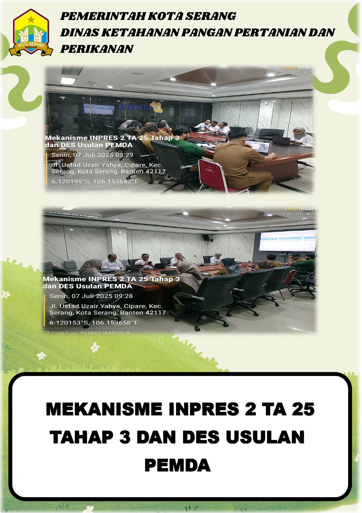 Mekanisme INPRES 2 TA 2025 Tahap 3 dan Data Elektronik Sementara (DES) Usulan PEMDA: Sinkronisasi Program Prioritas Perikanan Kota Serang