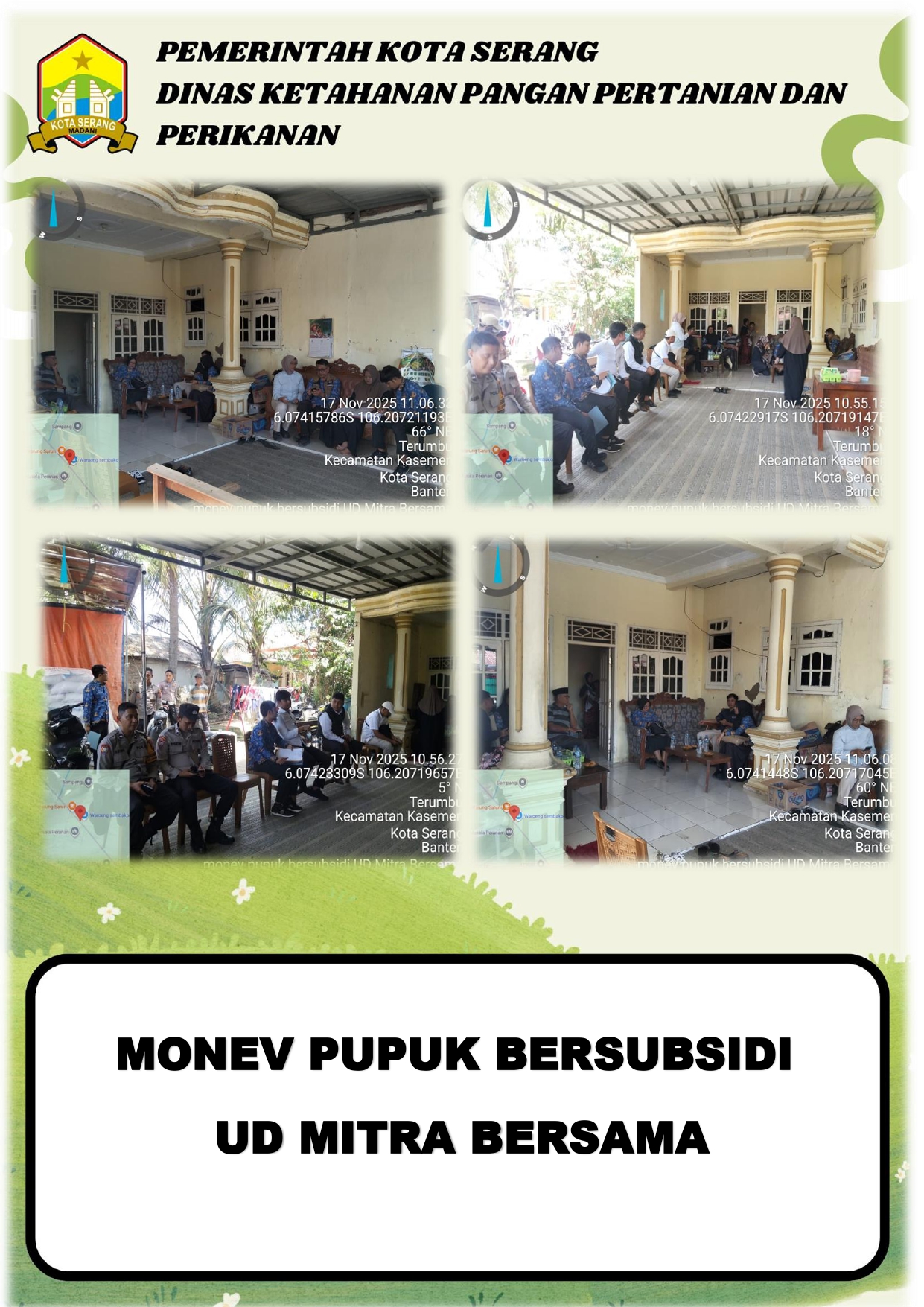 MONEV PUPUK BERSUBSIDI UD MITRA BERSAMA