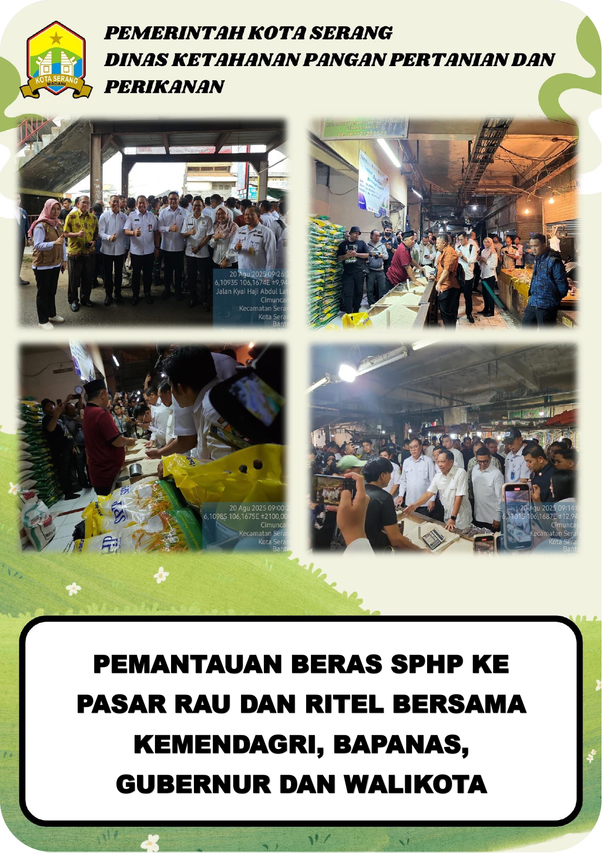 Pemantauan Beras SPHP ke Pasar Rau dan Ritel Bersama Kemendagri, Bapanas, Gubernur, dan Wali Kota