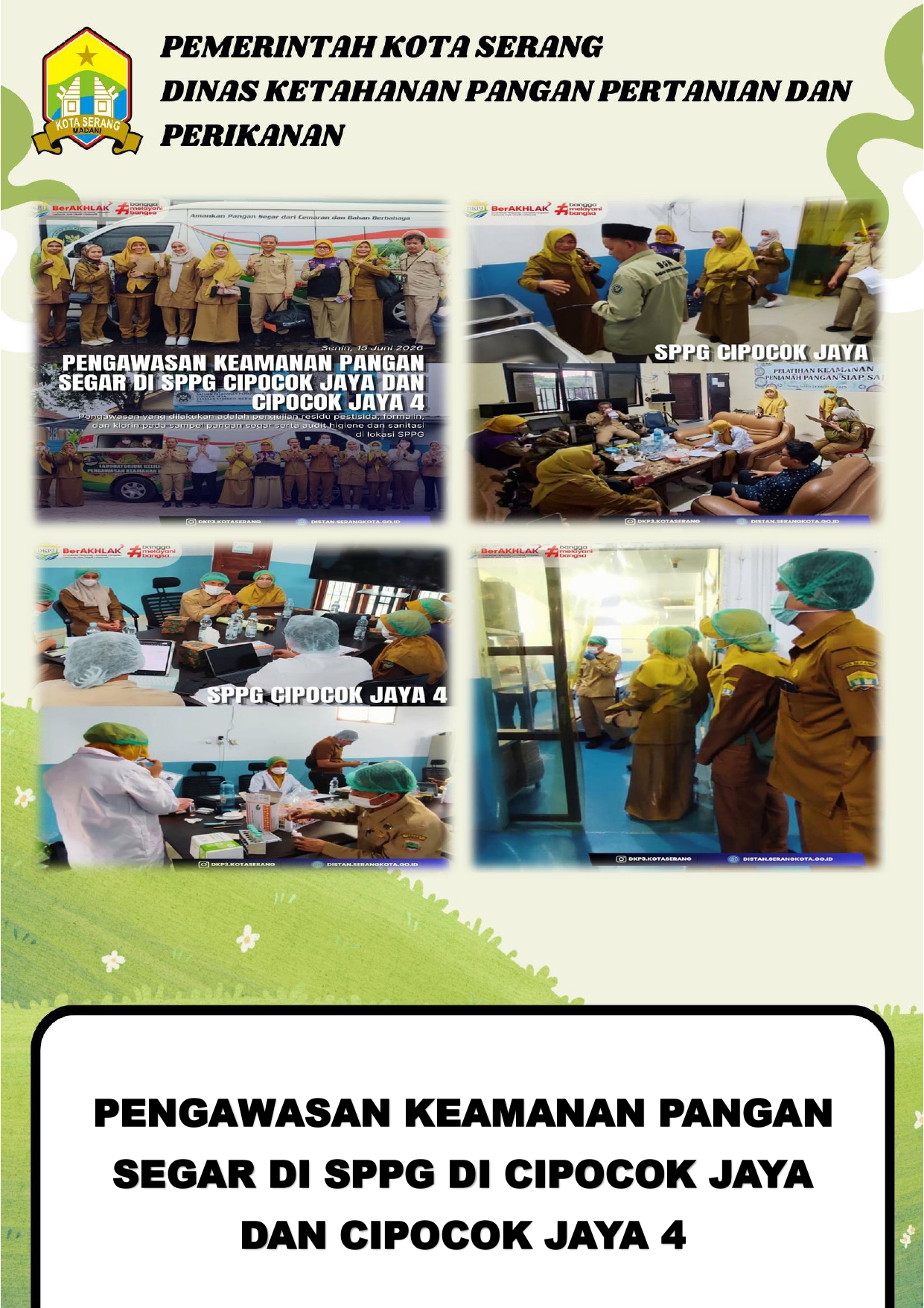 PENGAWASAN KEAMANAN PANGAN SEGAR DI SPPG CIPOCOK JAYA DAN CIPOCOK JAYA 4
