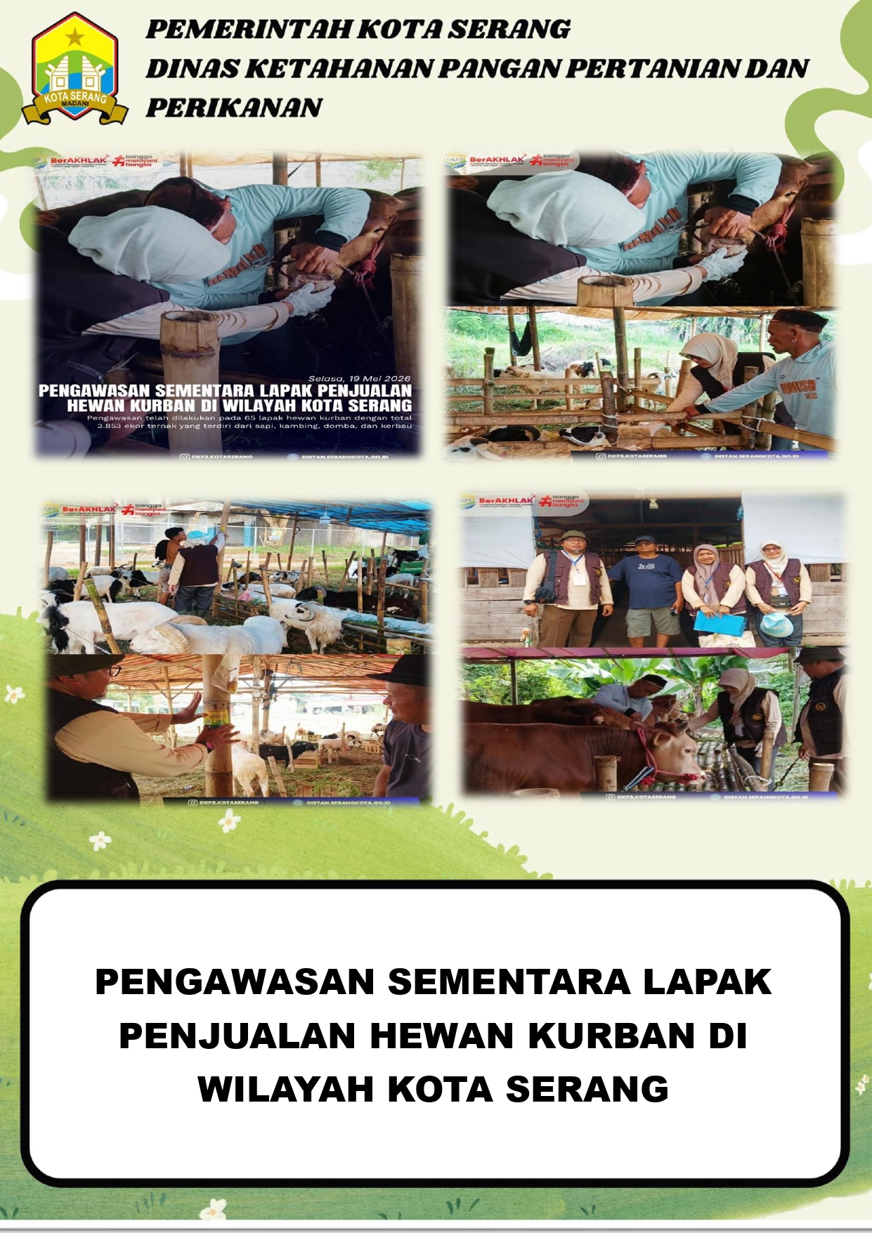 PENGAWASAN SEMENTARA LAPAK PENJUALAN HEWAN KURBAN DI WILAYAH KOTA SERANG
