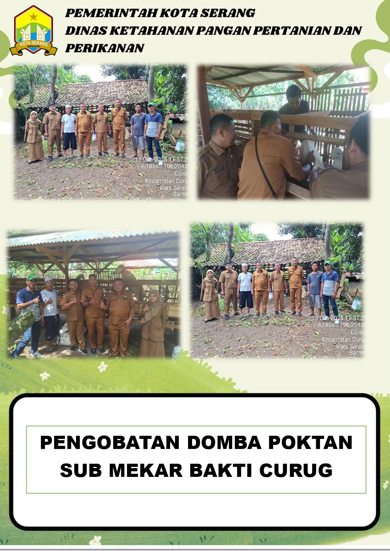 Pengobatan Domba Poktan Sub Mekar Bakti Curug