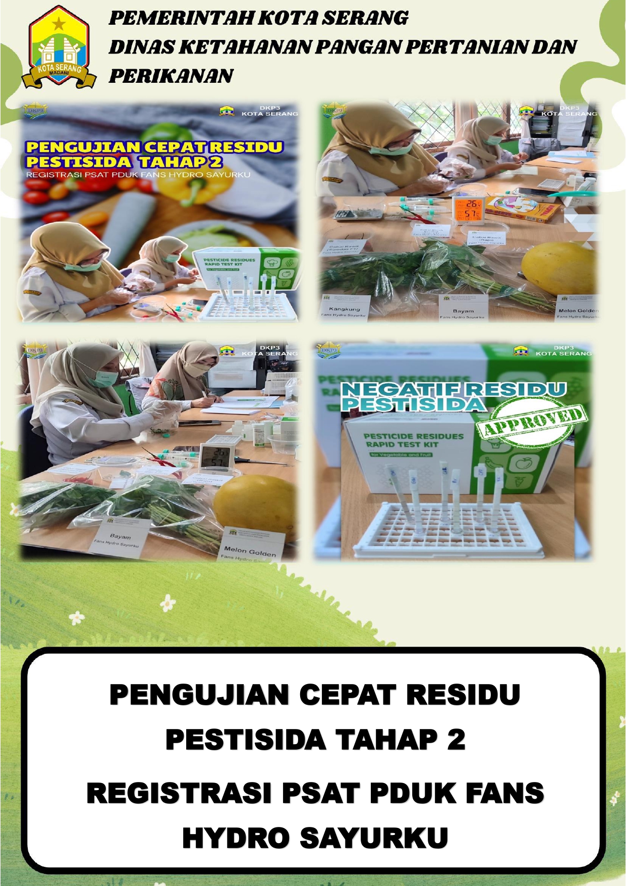 Kegiatan Uji Residu Pestisida Tahap II pada Produk Sayuran dan Buah PSAT Skala Mikro dan Kecil