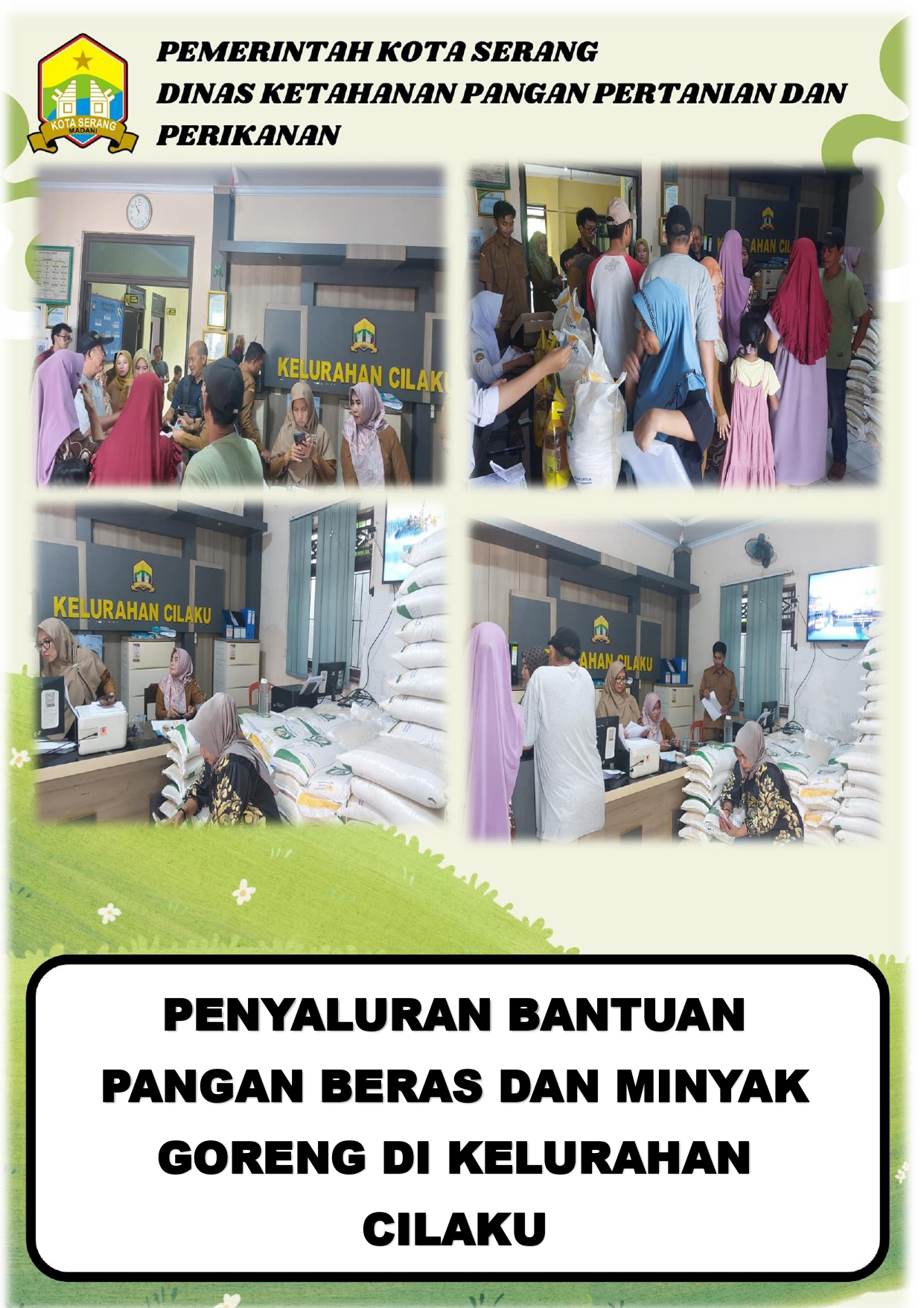 Penyaluran Bantuan Pangan di Kelurahan Cilaku