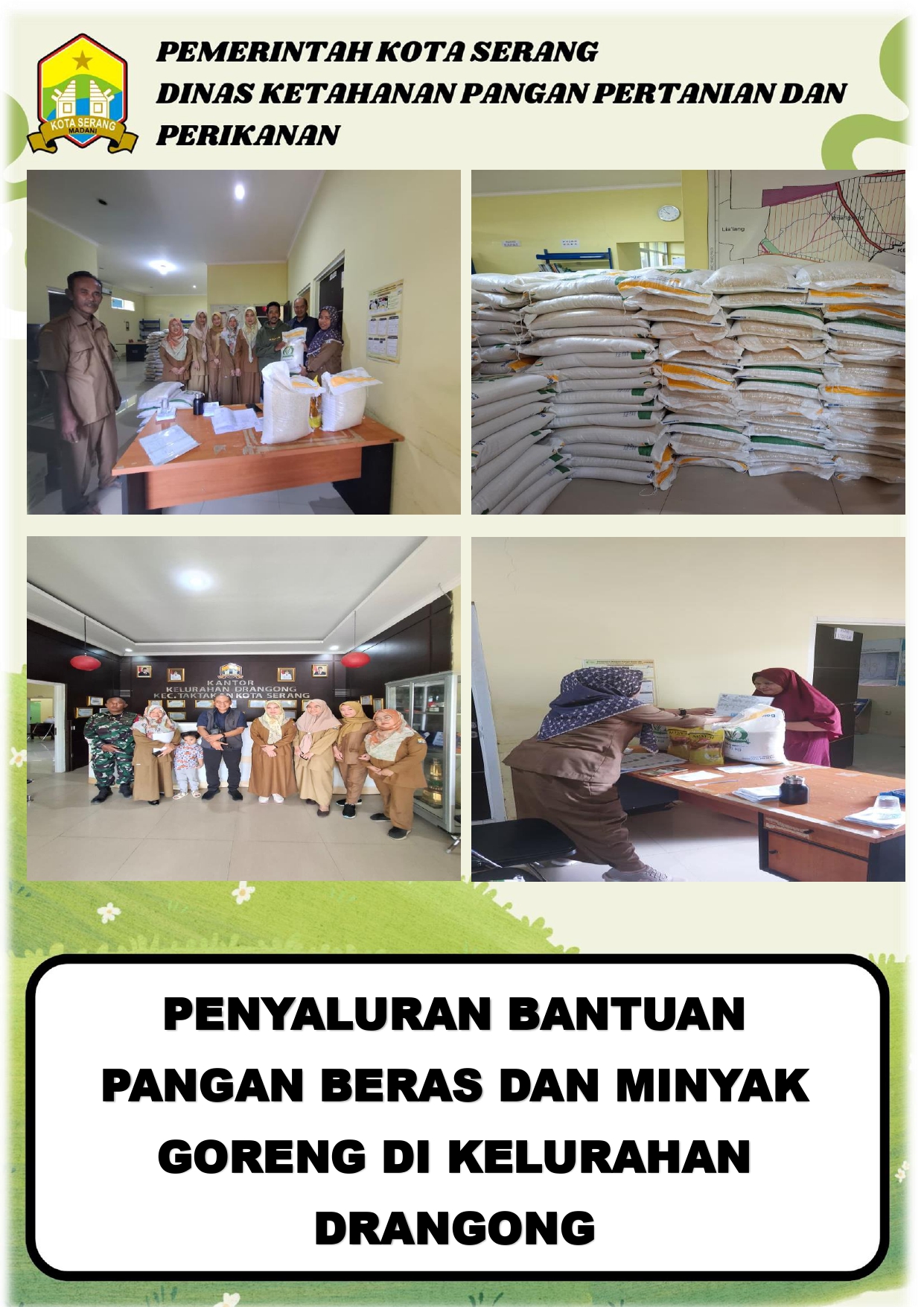 Penyaluran Bantuan Pangan di Kelurahan Drangong
