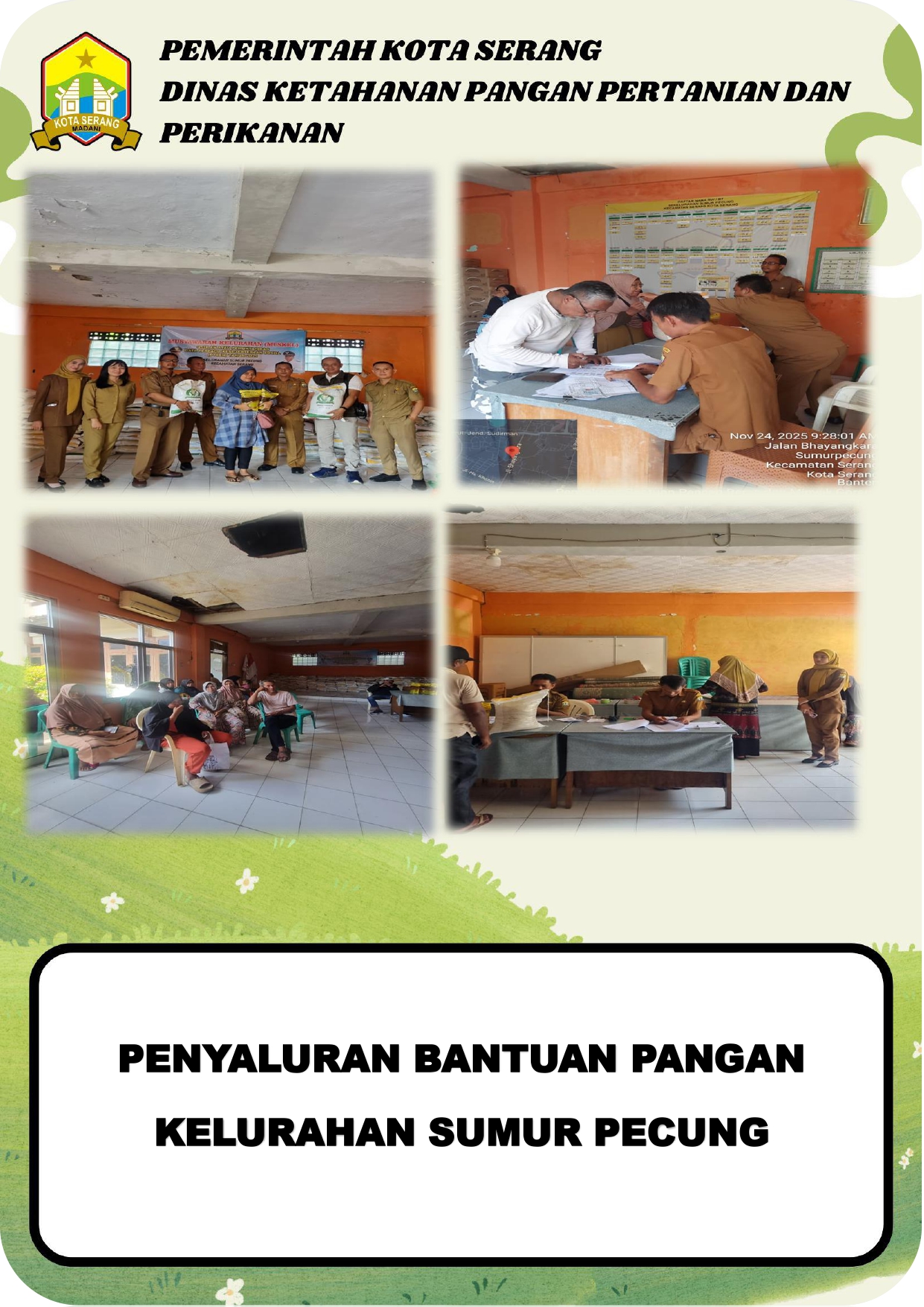 Penyaluran Bantuan Pangan di Kelurahan Sumur Pecung