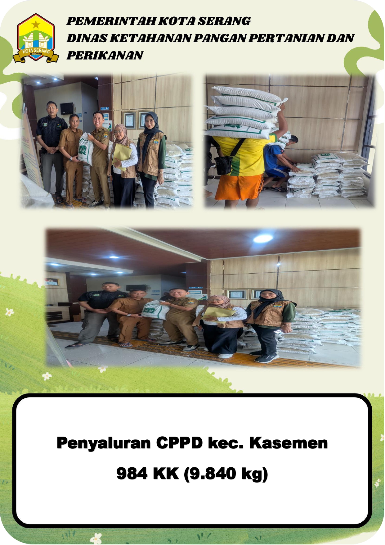 Penyaluran CPPD Kecamatan Kasemen untuk 984 KK