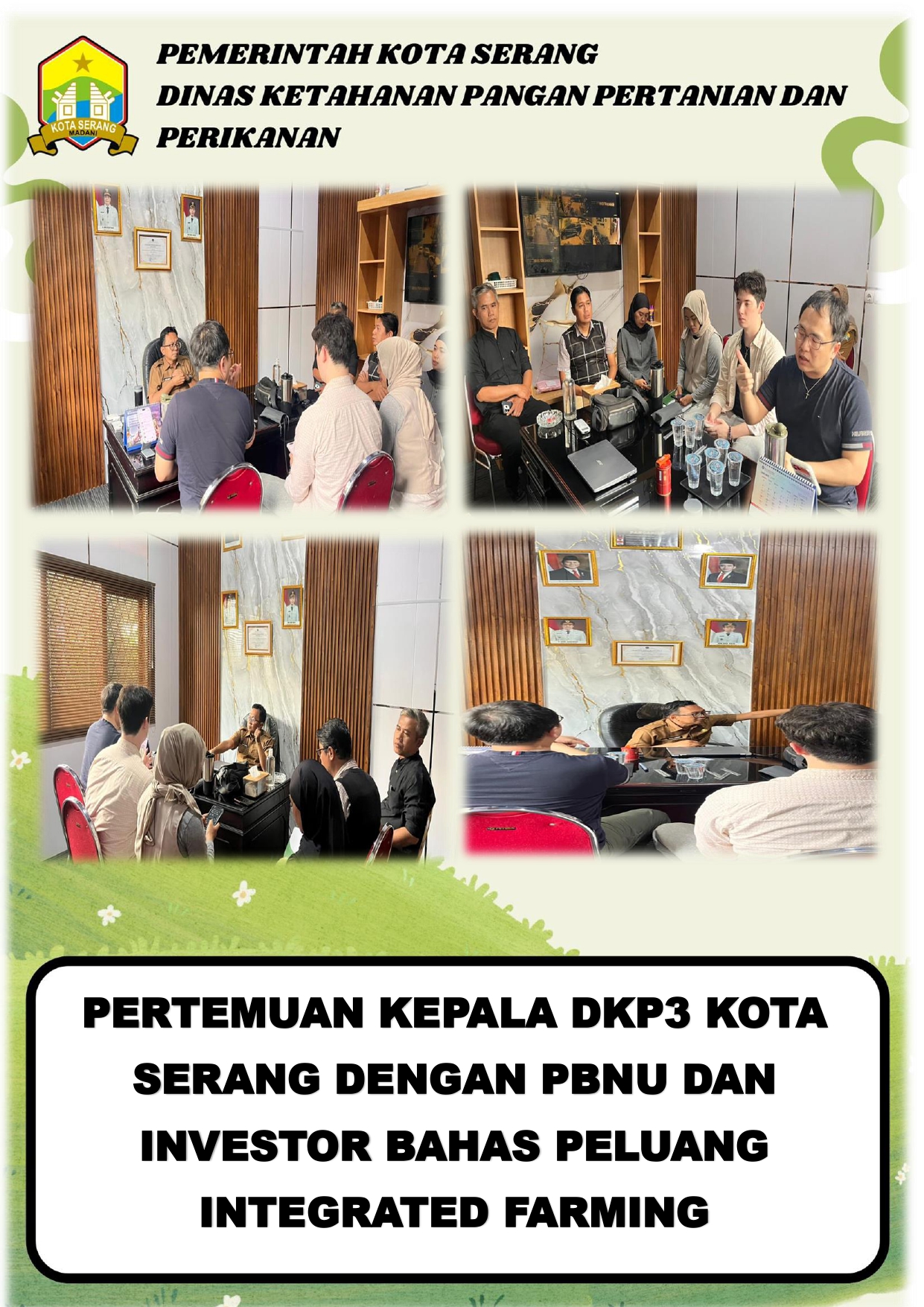 Pertemuan Kepala DKP3 Kota Serang dengan PBNU dan Investor Bahas Peluang Integrated Farming