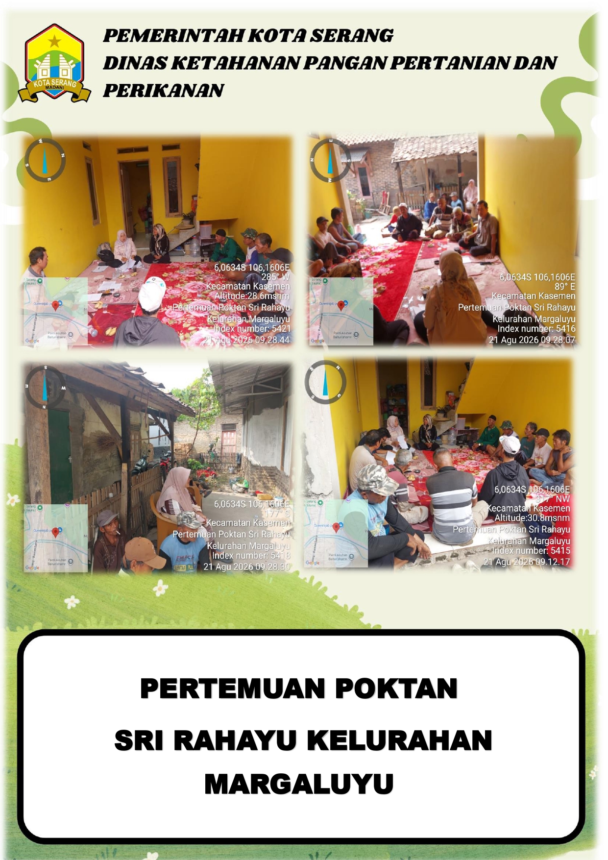PERTEMUAN POKTAN SRI RAHAYU KELURAHAN MARGALUYU KECAMATAN KASEMEN