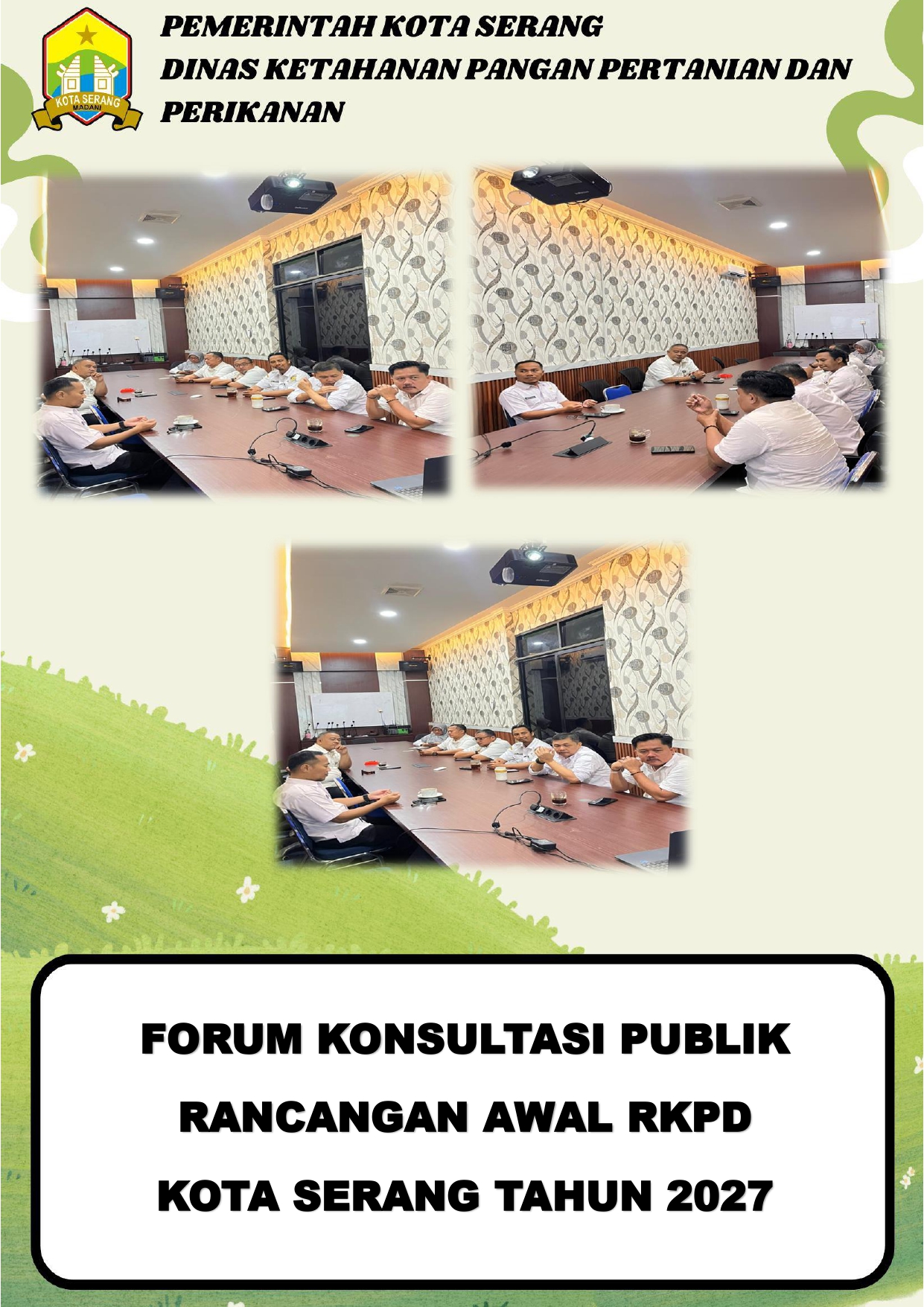 Rapat Zoom Meeting Forum Konsultasi Publik Rancangan Awal RKPD Kota Serang Tahun 2027