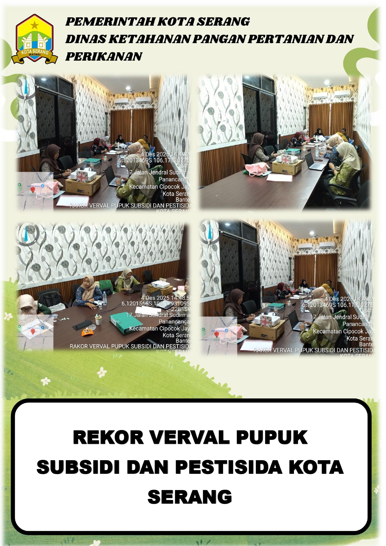 Rekor Verifikasi dan Validasi (Verval) Pupuk Subsidi dan Pestisida Kota Serang
