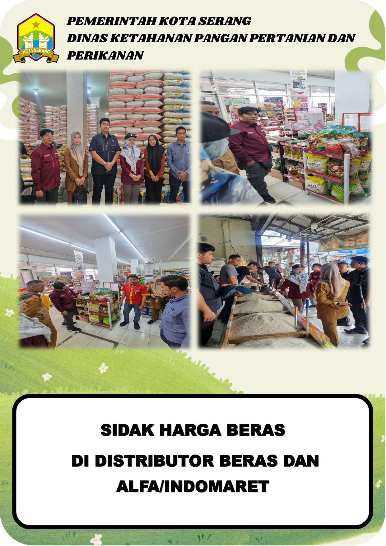 Sidak Harga Beras di Distributor dan Gerai Ritel Modern (Alfamart/Indomaret) oleh DKP3 Kota Serang