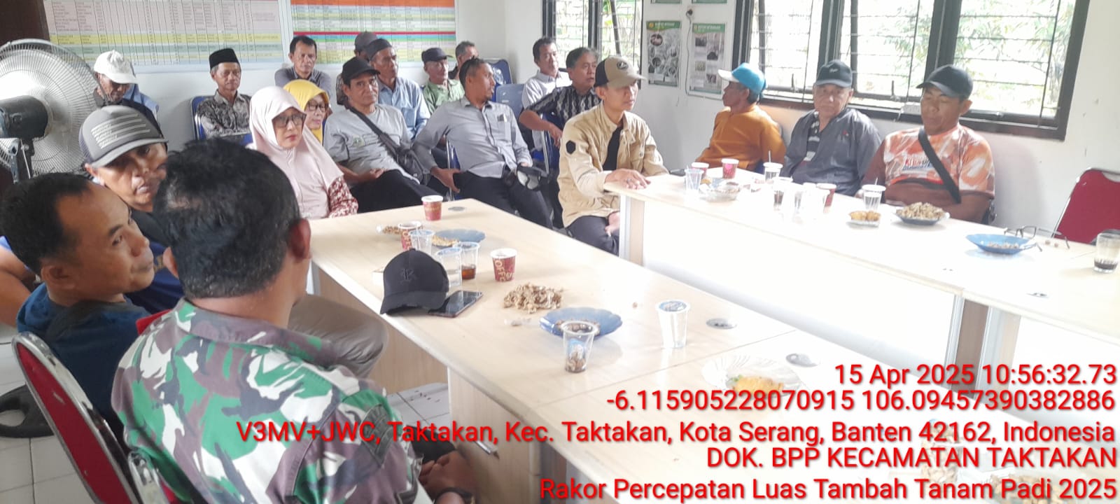 Rakor Percepatan Luas Tambah Tanam (LTT) Padi 2025 Wilayah Kecamatan Taktakan, Kota Serang