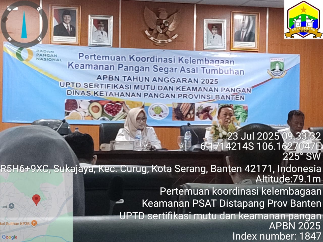 Pertemuan Koordinasi Kelembagaan Keamanan Pangan Segar Asal Tumbuhan (PSAT) Distapang Provinsi Banten